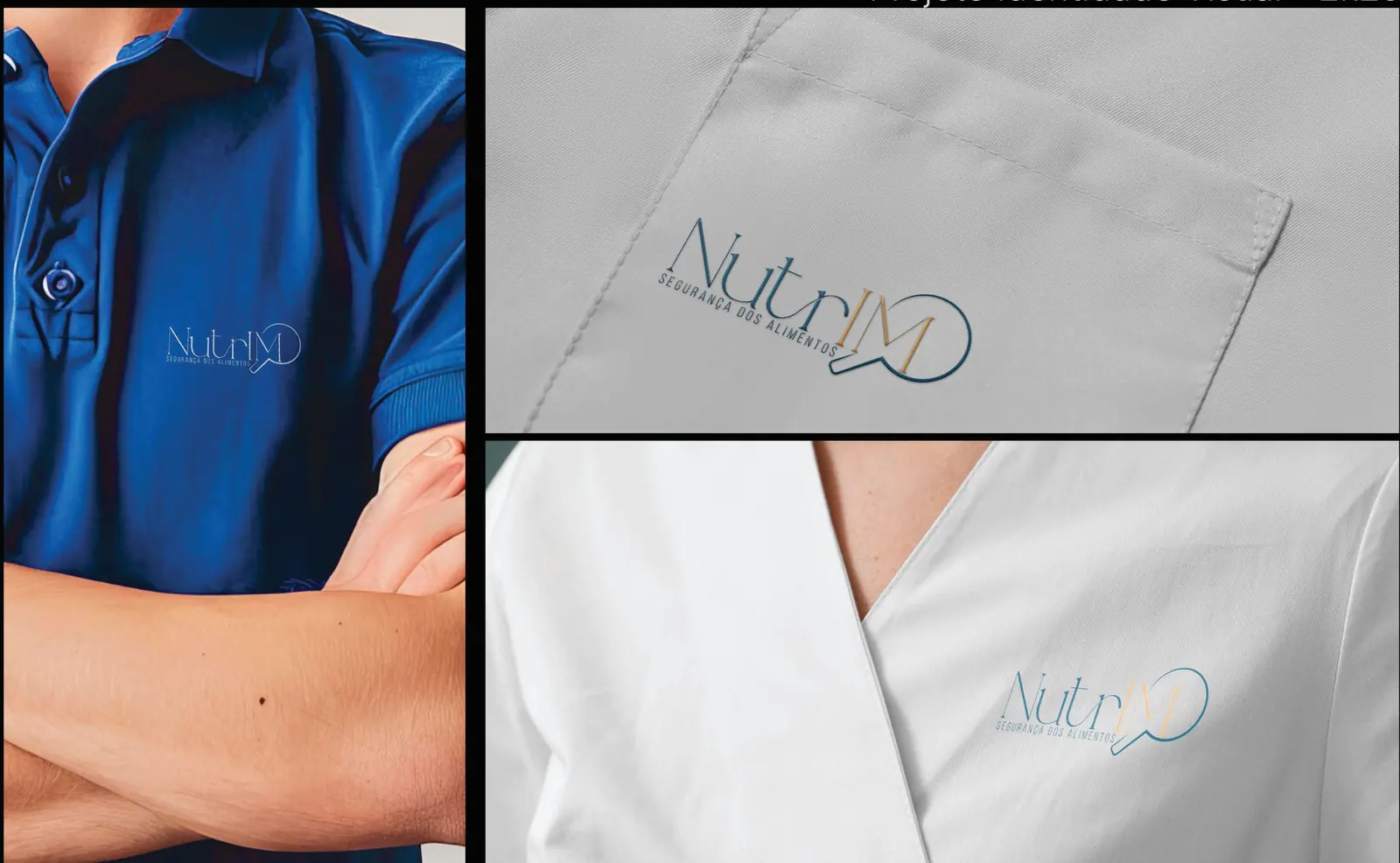 Camisa polo e jalecos com o logo da NutrIM